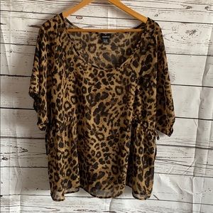 Torrid Leopard Blouse Size 0